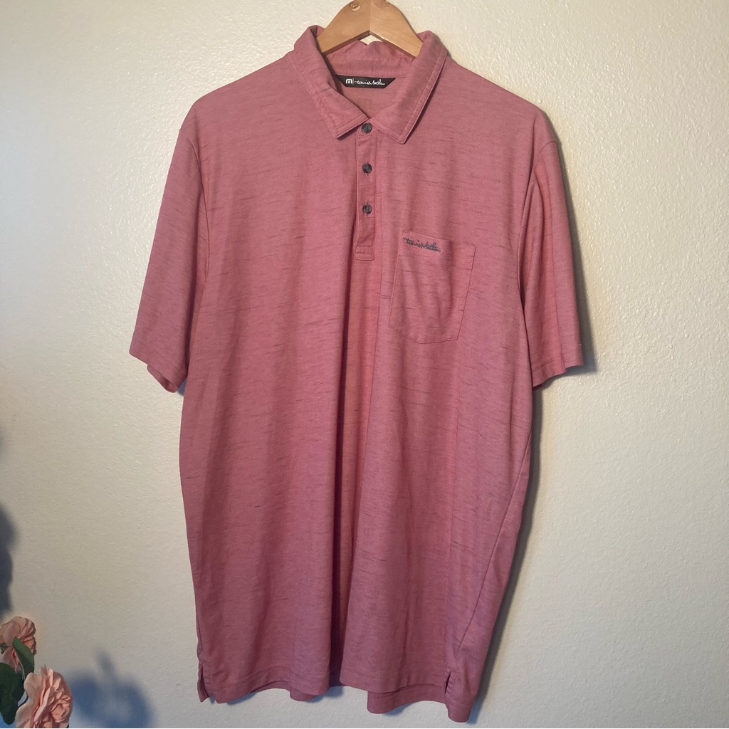 Travis Mathew Rose Polo Shirt